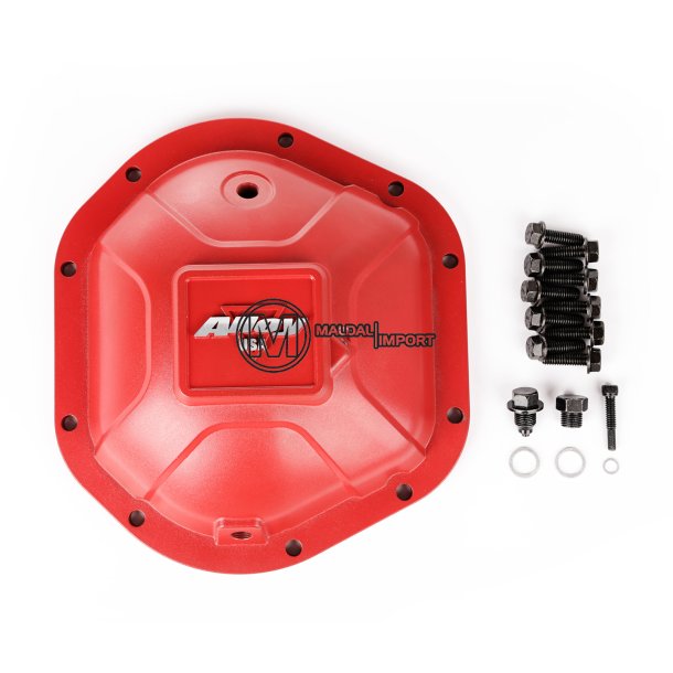 Aluminum Differential Cover, Dana 44, Red