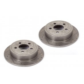 Brake Rotors, Frnt, DrilledSlotted; 07-17 Wrangler