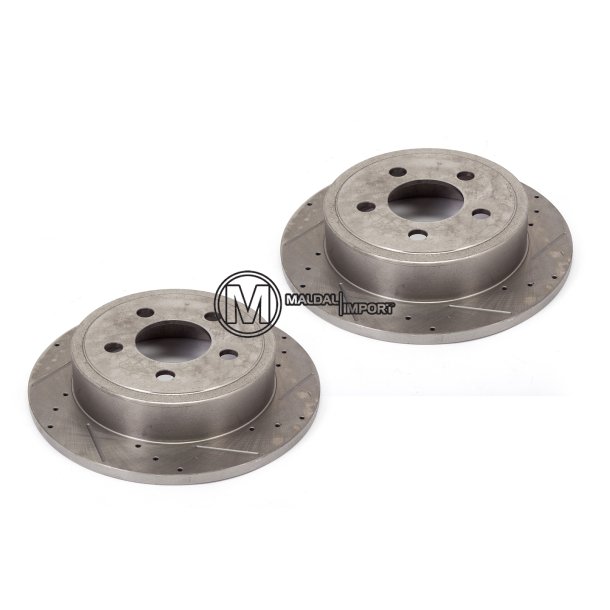 Brake Rotors, Frnt, DrilledSlotted; 07-17 Wrangler